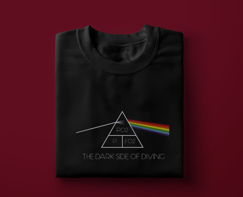 H2O the dark side of diving t-shirt design