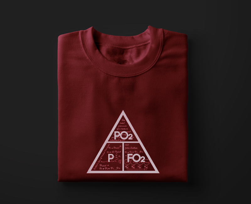 H2O Dalton triangle t-shirt design