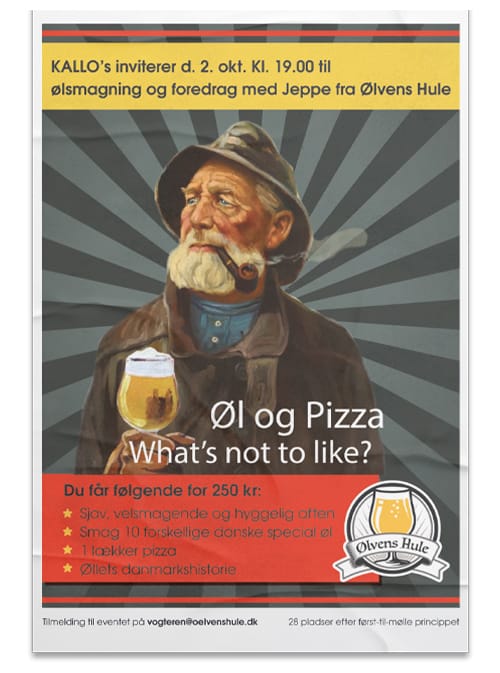Ølvens Hule poster for a beer event